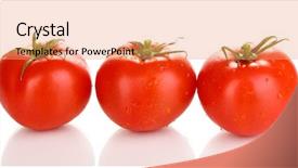  Presentation with fresh water splash green apple isolated white - Slides with fresh tomatoes isolated on white background and a  colored foreground