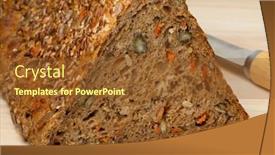  Presentation with triangle - Presentation design consisting of fresh-triangle-loaf-of-german background and a tawny brown colored foreground