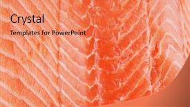  Presentation with trout fish file - Cool new PPT theme with fresh uncooked red fish fillet backdrop and a  colored foreground