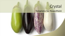  Presentation with eggplant - Amazing presentation theme having fresh variety of raw eggplants backdrop and a soft green colored foreground