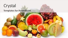  Presentation with fruits - Beautiful slides featuring fresh various fruits backdrop and a white colored foreground