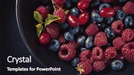  Presentation with vegan - Slide deck featuring fresh vegan breakfast background and a black colored foreground