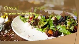  Presentation with couscous - PPT layouts consisting of fresh-vegan-salad-avocado-couscous background and a tawny brown colored foreground