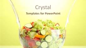  Presentation with salad - Slides enhanced with fresh-vegetable-salad-in-transparent background and a white colored foreground