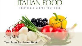  Presentation with mozzarella cheese - Amazing PPT layouts having fresh vegetable with italian cheese backdrop and a lemonade colored foreground