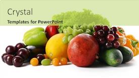  Presentation with fresh fruits vegetables - 