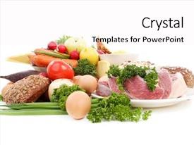 Powerpoint Graphics/animation Fresh Vegetables And Fruits Shot In A Studio PPT Template ...