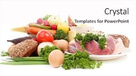  Presentation with fresh meat - Audience pleasing presentation theme consisting of fresh vegetables and fruits shot backdrop and a white colored foreground