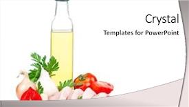  Presentation with fresh meat - Presentation theme featuring fresh vegetables and meat on white background background and a white colored foreground