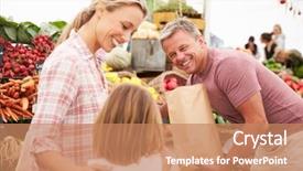  Presentation with vegetables - Amazing presentation theme having fresh vegetables at farmers market backdrop and a coral colored foreground