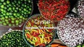  Presentation with street food - Cool new theme with fresh-vegetables-for-sale backdrop and a tawny brown colored foreground