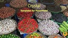  Presentation with hanoi - Presentation theme enhanced with fresh-vegetables-for-sale background and a tawny brown colored foreground