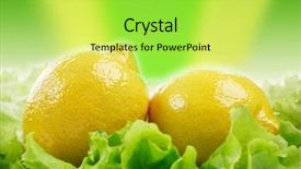  Presentation with fresh fruits vegetables - PPT layouts having acetic acid - fresh vegetables fruits and other background and a yellow colored foreground