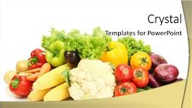  Presentation with fresh water splash green apple isolated white - Colorful slide deck enhanced with fresh vegetables isolated on white backdrop and a white colored foreground