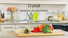  Presentation with fresh fruits vegetables groceries paper - Cool new theme with fresh vegetables on natural stone backdrop and a soft green colored foreground