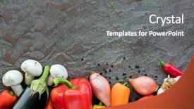  Presentation with slate - Amazing presentation theme having fresh vegetables on slate backdrop and a gray colored foreground