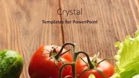  Presentation with healthy food - Presentation theme consisting of fresh-vegetables-on-the-old background and a coral colored foreground