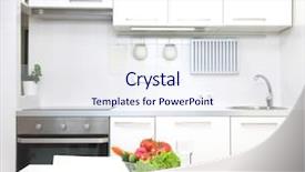  Presentation with kitchen - Audience pleasing slide set consisting of fresh vegetables on the table backdrop and a sky blue colored foreground