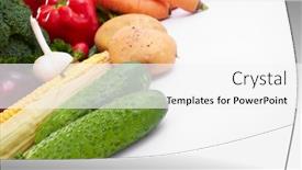  Presentation with waste - PPT layouts consisting of fresh-vegetables-on-the-white background and a white colored foreground