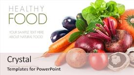  Presentation with lettuce - Beautiful slide deck featuring fresh vegetables with leaf lettuce backdrop and a lemonade colored foreground