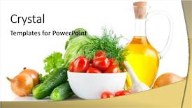  Presentation with olive oil and berries - Slide set consisting of set fresh vegetables with olive background and a white colored foreground