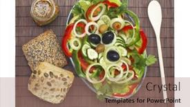  Presentation with vegetarian - Slides consisting of le chateau frontenac in quebec city canada background and a dark gray colored foreground