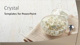  Presentation with dairy - Colorful PPT theme enhanced with fresh-village-cottage-cheese backdrop and a white colored foreground