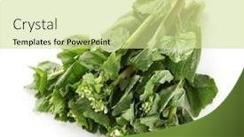  Presentation with japanese - Presentation with fresh-wasabi-leaves-and-stalks background and a soft green colored foreground