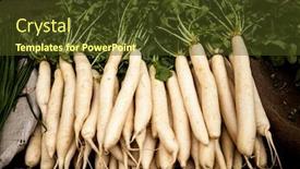  Presentation with market - Slide deck with fresh-washed-white-radish background and a tawny brown colored foreground