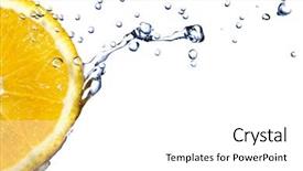  Presentation with orange lime - Amazing theme having fresh water drops on orange backdrop and a white colored foreground