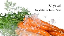  Presentation with fresh water - PPT layouts enhanced with fresh water splash on carrot background and a white colored foreground