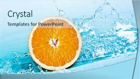  Presentation with fresh water - Audience pleasing presentation design consisting of fresh water splash on orange backdrop and a cool aqua colored foreground