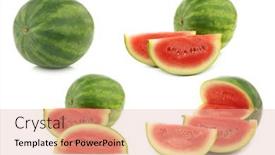  Presentation with cut - Audience pleasing slides consisting of fresh-watermelons-and-some-cut backdrop and a lemonade colored foreground