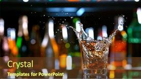  Presentation with whiskey - PPT theme enhanced with fresh-whiskey-in-a-bar background and a tawny brown colored foreground