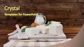  Presentation with dairy goat - Colorful PPT theme enhanced with fresh white greek goat sheep backdrop and a tawny brown colored foreground