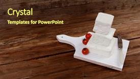  Presentation with white healthy food - Audience pleasing presentation theme consisting of fresh white greek goat sheep backdrop and a tawny brown colored foreground