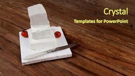  Presentation with dairy goat - Slides having fresh white greek goat sheep background and a tawny brown colored foreground