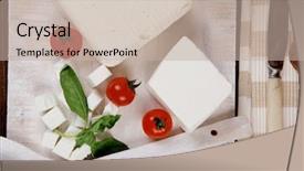  Presentation with dairy goat - PPT layouts featuring fresh white greek goat sheep background and a mint green colored foreground