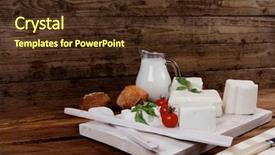  Presentation with dairy goat - Cool new slides with fresh white greek goat sheep backdrop and a tawny brown colored foreground