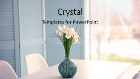  Presentation with fresh ginger root on white - PPT layouts consisting of fresh white irises on dinning background and a light gray colored foreground