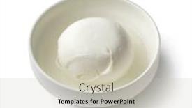  Presentation with mozzarella cheese - Beautiful presentation theme featuring fresh-white-italian-mozzarella-cheese backdrop and a light gray colored foreground