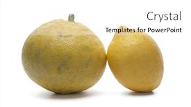  Presentation with lemon - Presentation theme enhanced with fresh whole bergamot orange background and a white colored foreground