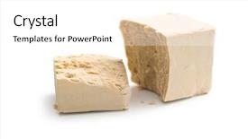  Presentation with yeast - Cool new theme with fresh yeast on white background backdrop and a white colored foreground