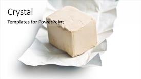  Presentation with yeast - Slide deck enhanced with fresh yeast on white background background and a white colored foreground