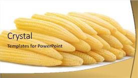  Presentation with corn cob - Colorful presentation theme enhanced with fresh young baby corn backdrop and a yellow colored foreground