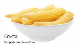  Presentation with sweet corn - Cool new presentation theme with fresh young baby corn backdrop and a white colored foreground