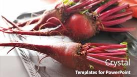  Presentation with silver - Amazing slide set having fresh-young-beets-on-silver backdrop and a tawny brown colored foreground