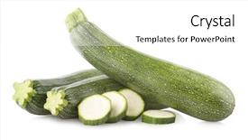  Presentation with fresh ginger root on white - Theme having fresh zucchini isolated on white background and a  colored foreground