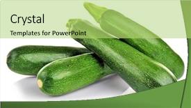  Presentation with fresh ginger root on white - Amazing PPT theme having fresh zucchini isolated on white backdrop and a yellow colored foreground