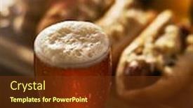  Presentation with beer - Slide deck enhanced with freshlly poured ipa beer background and a tawny brown colored foreground